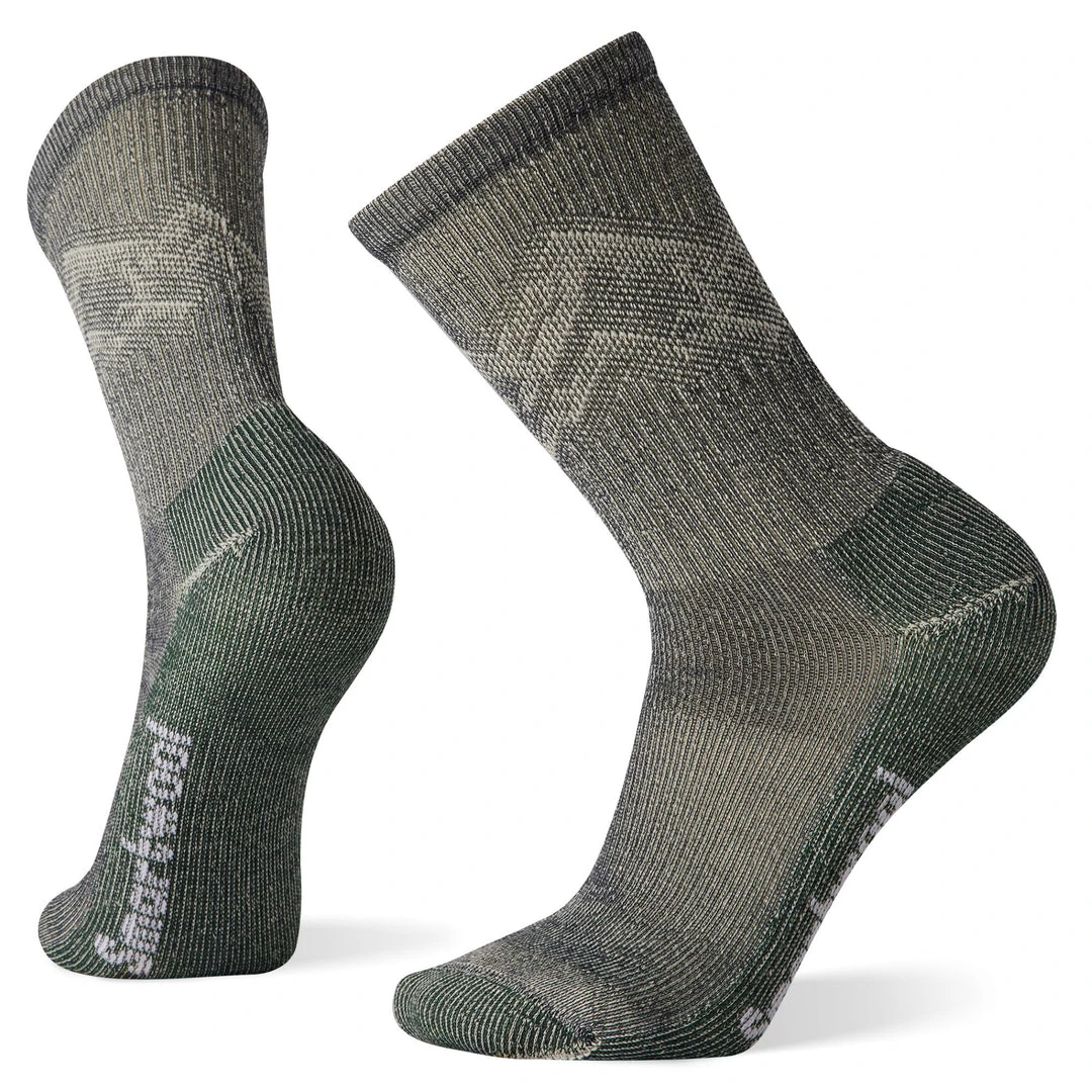 Smartwool Classic Hike Edition Light Cushion Mountain Pattern Crew Socks Men's 1 Smartwool Classic Hike Edition Light Cushion Mountain Pattern Crew Socks Men's